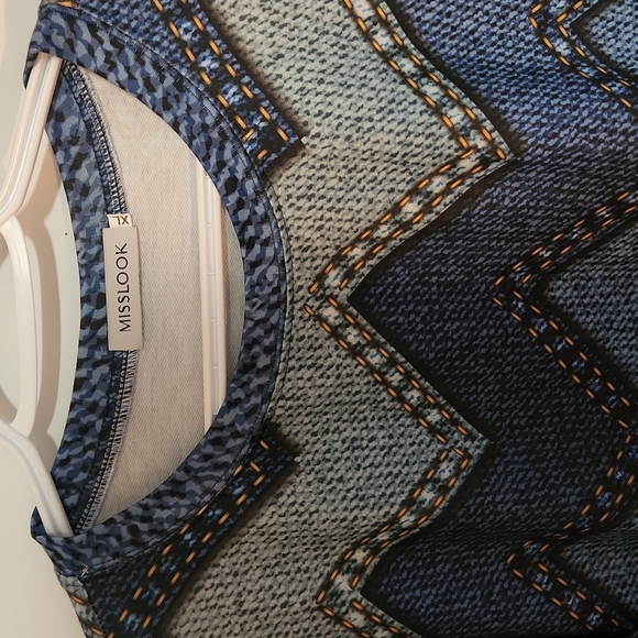 Miss look Denim like sweater. Never worn. - Picture 2 of 3